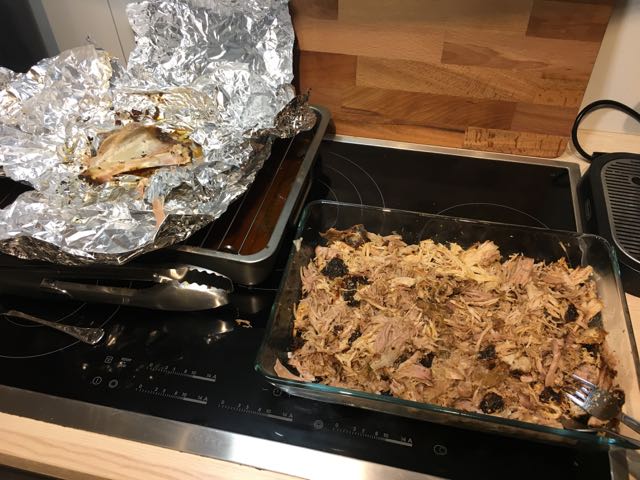 Pulled Pork from the Q while pulling