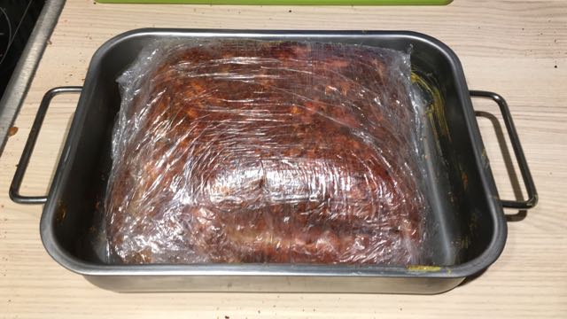 Pulled Pork during marinating